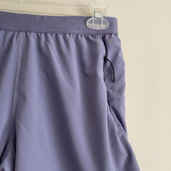 Janji Traverse 2-in-1 Running Shorts Mens Small Blue Purple Lined 7" Inseam - Picture 3 of 8